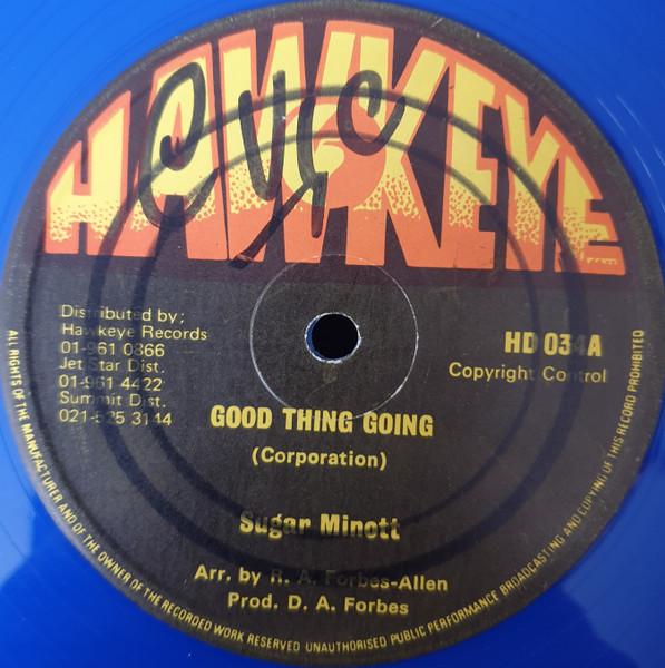

12-дюймовая пластинка SUGAR MINOTT SESSION IN SESSION Good Thing Going Bad Things HD034 Hawkeye 1981 UK Регги Ска Даб Б/у