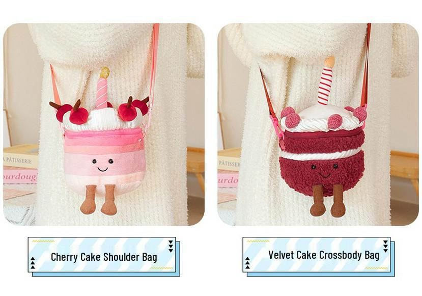 Samt Erdbeerkuchen Plüschtier - Kirschpuppe Geburtstagsgeschenk für Kinder