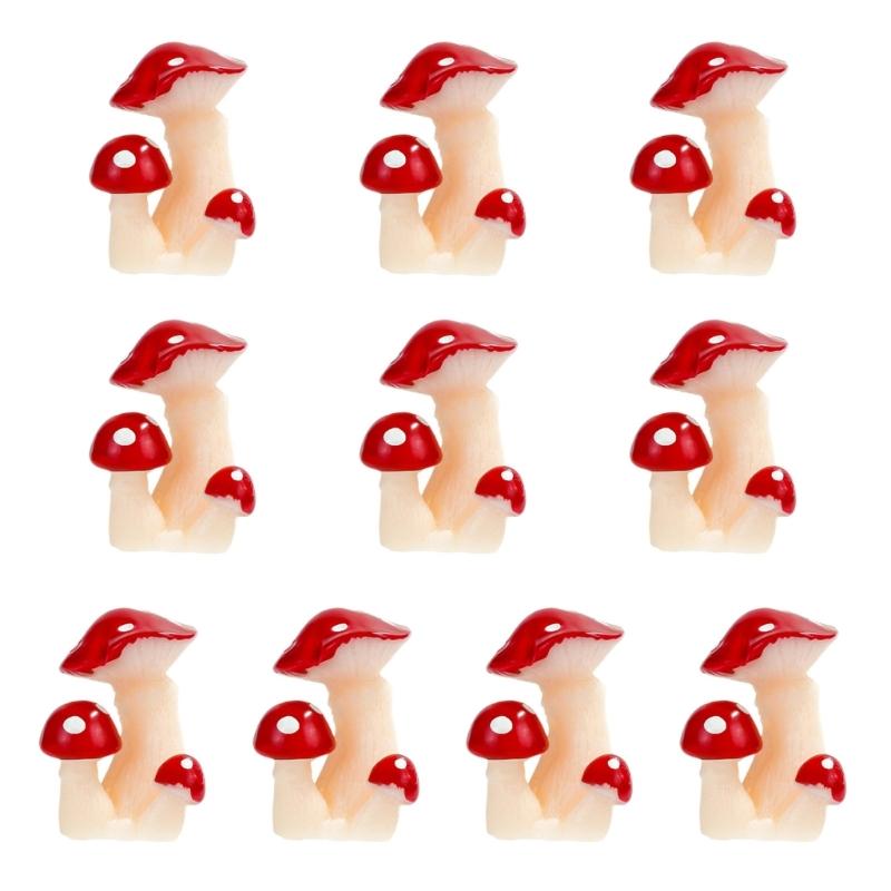 Resin Mushrooms for Outdoor and Indoor Use for Home Decoration Garden Projects Weather Resistant Miniature Ornaments