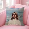 Singer L-Lana Del Rey Cushion Cover Natural Linen Pillow Case Double-Sided Print Decorative Sofa Pillowcase Home Decor Gift