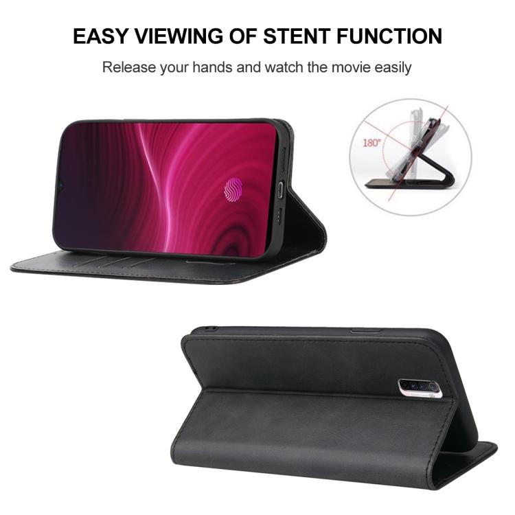 Für Realme X2 Pro Leder-Handyhülle mit Magnetverschluss