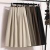 Korean High Waisted Suit Pleated Skirt Plus Size Skirts for Women Spring Elegant Solid Women's Wrap Umbrella Skirts