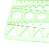 Plastic Circles Squares Hexagons Geometric Template Ruler Stencil Measuring Tool