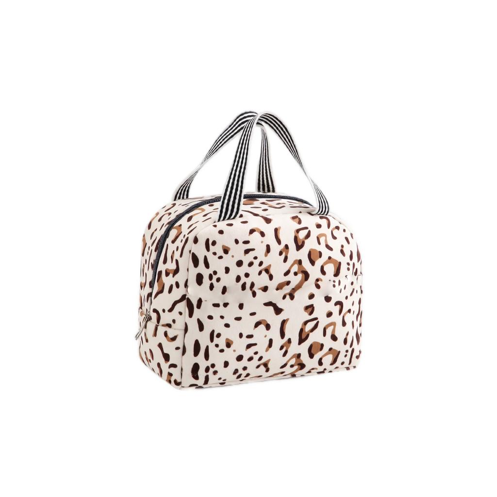 Insulated Lunch Bag with Zipper Closure and Dual Handles Lightweight Portable Thermal Tote for Food Storage and Travel