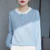 New Spring Autumn New Style Jacquard Knit Undershirt Inner Top Contrast Color Lapel Fashionable Women's Pullover Sweater