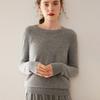 Women's Solid Color Cashmere Pullover: Autumn/Winter Long Sleeve Knit Sweater