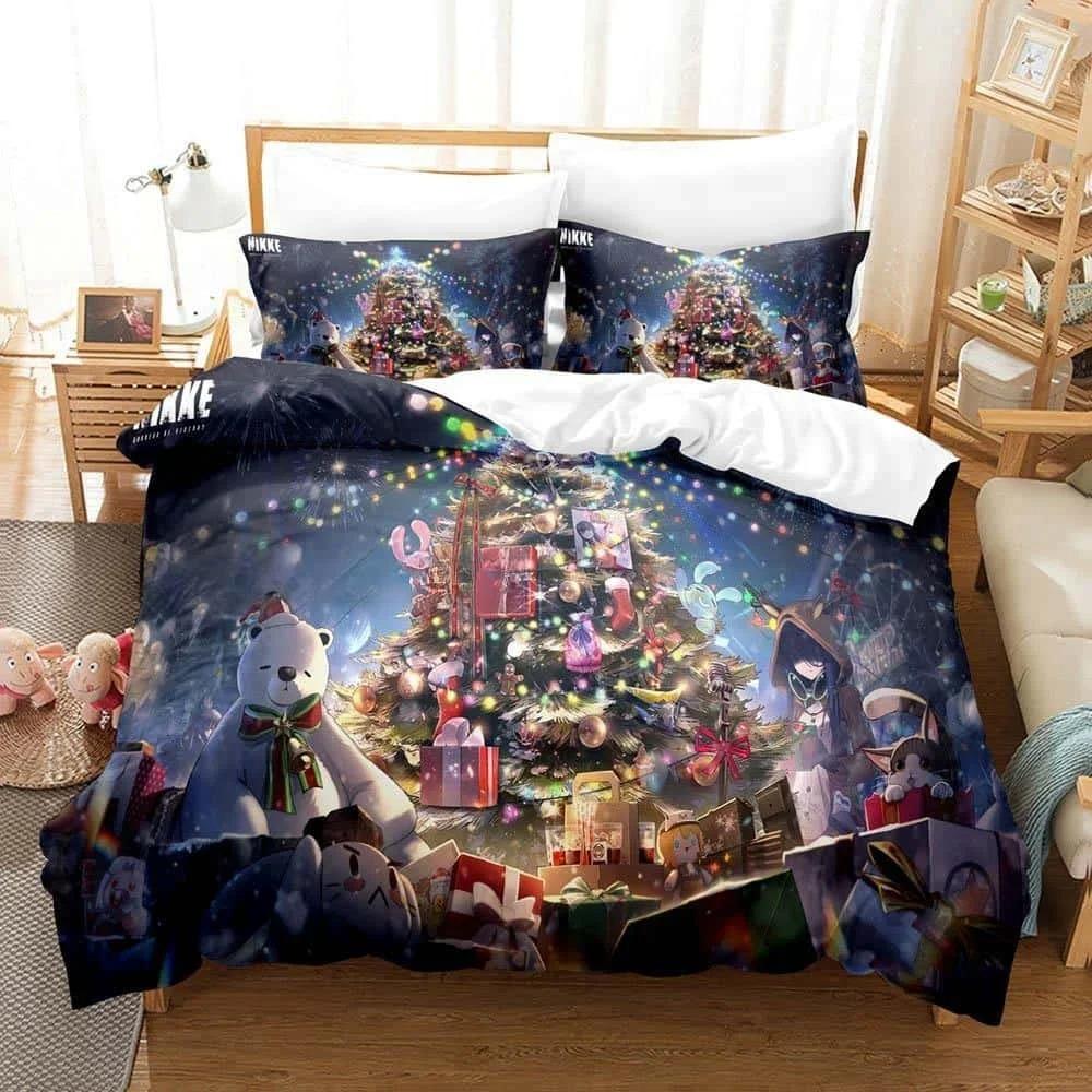 3D Print Anime Goddess of Victory Nikke Bedding Set Single Twin Full Queen King Size Bed Set Aldult Kid Bedroom Duvetcover Sets