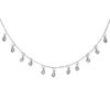 Silver Gold Luxury Engagement Wedding Necklaces Fashion Tear Drop Cz Charm Choker Necklace