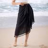 Women's Beach Vacation Sun  Tassel Wrap Skirt  Apron Skirt Midi Skirt