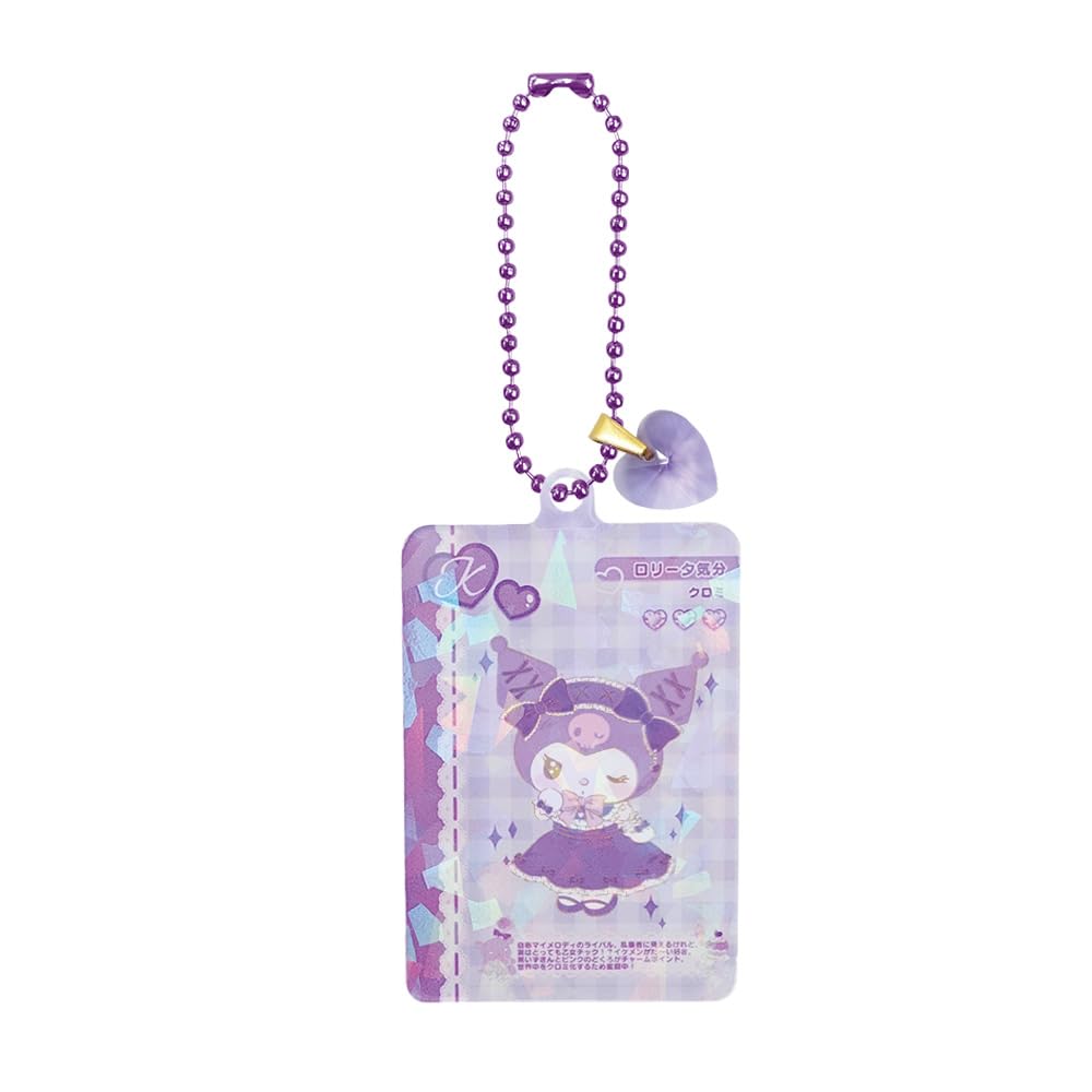 

Sanrio Characters Kuromi Glitter Card Style 3D Keychain 8203 407