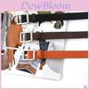 Simple Solid Color Square Circular Buckle Decor Women Belt With No Hole Design For Office And Casual Wear