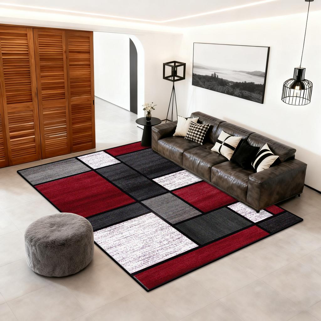 Nordic Style Large Area Rug Geometric Carpet Non-Slip Washable Rug for Living Room Bedroom Cloakroom Home Decor Floor Mat Soft