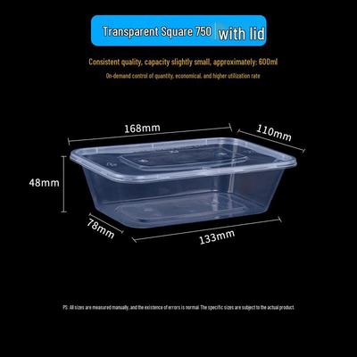 ZISIZ Rectangular Disposable Meal Prep Containers