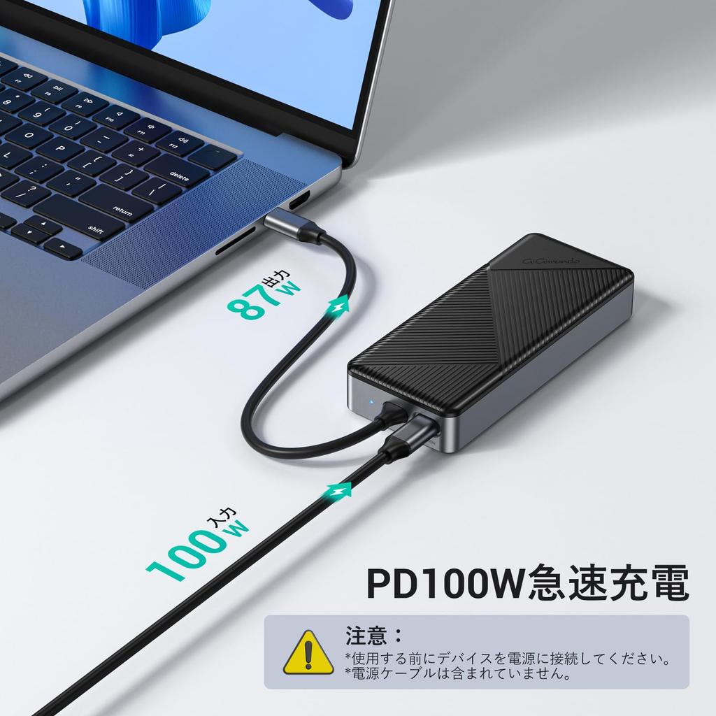 GiGimundo SSD External Case 10Gbps USB Gen2 USB C Hub with NVMe SSD Enclosure SSD Docking Station SD and TF Card Slots PD 100W Fast Charging for