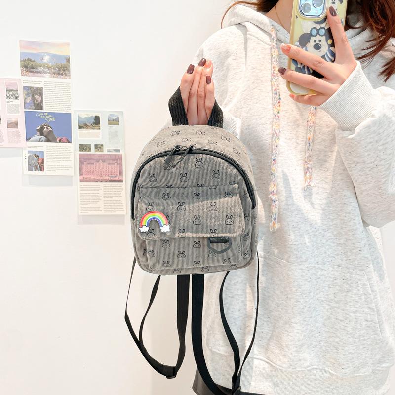 New new mini backpack versatile college student small schoolbag female commuter mommy bag women's travel backpack