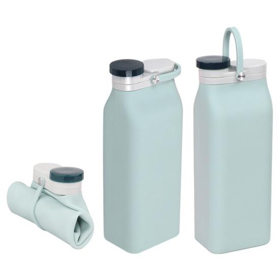 600ML Collapsible Water Bottle Food Grade BPA Free Leak-Proof Silicone Sports Portable Drinking Cup Tumbler Jug Camping Supplies