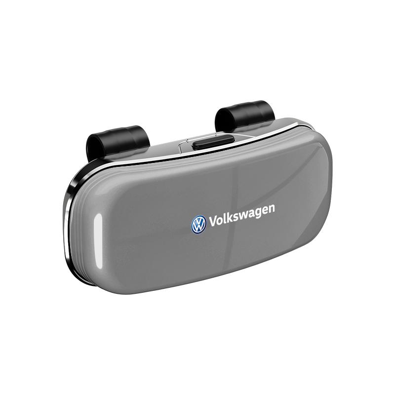 ZCKOT1 VW Car Sun Visor Glasses Case Sunglasses Storage Clip Card Ticket Holder For RLine Passat Tiguan Beetle Amarok Arteon Magotan T5