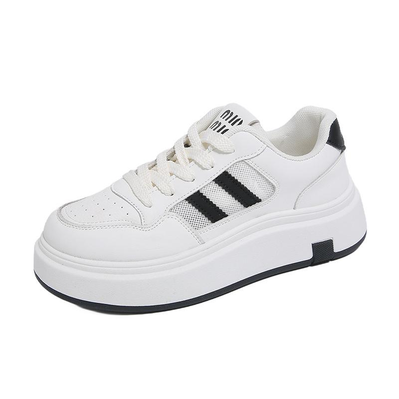 Little white shoes women's early spring new models small muffin soles heightened casual shoes comfortable and breathable sports shoes white board shoe