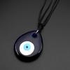 Lucky Evil Eye Fatim Hand Chain For Women Men Blue Window Glass Heart Islam Amulet Clavicle Necklace Adjustable Energy Jewelry