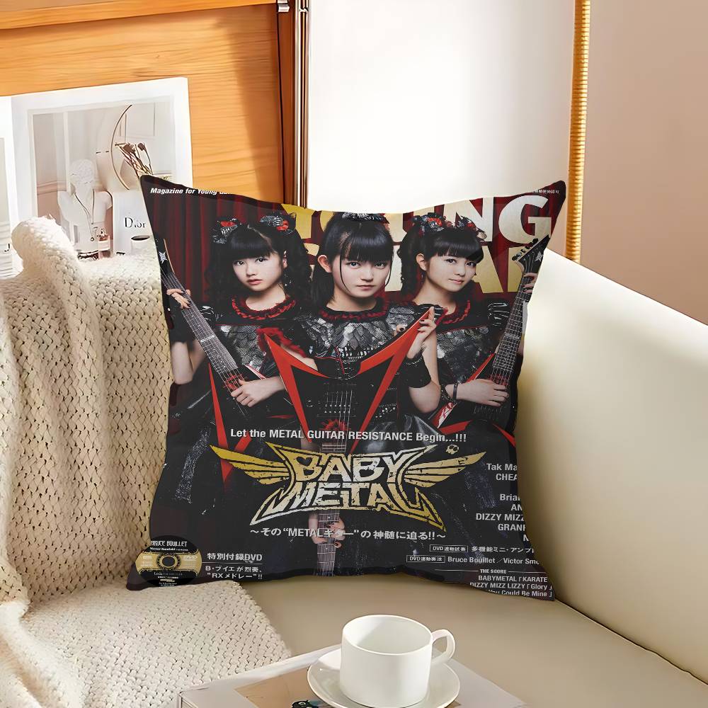 Music Star B-Babymetal Pop Group Cushion Cover Inches Farmhouse Decor Home Throw Pillow Covers For Couch Decorations