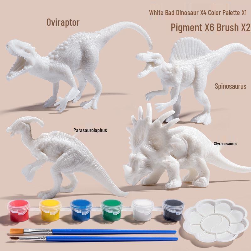 Children's DIY Painted Dinosaur Graffiti Doll - Popular Handmade Coloring Toy for Kids