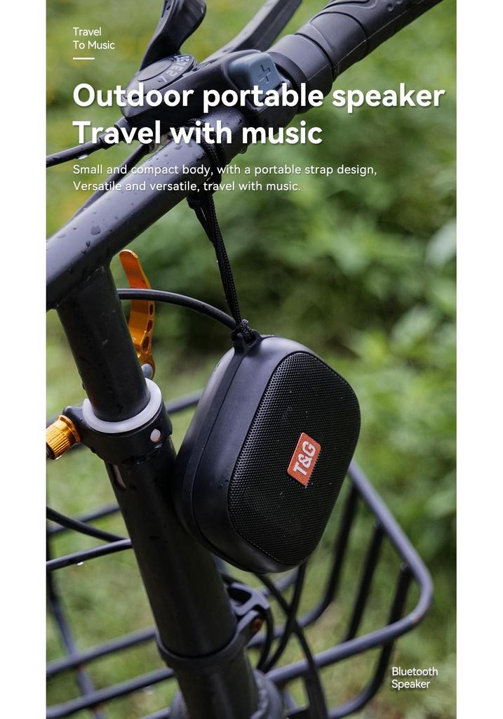 Portable Waterproof Bluetooth Speaker with Subwoofer, TWS Pairing & Lanyard