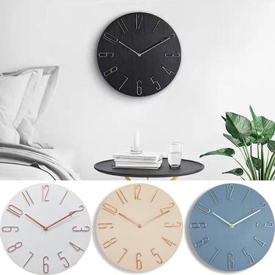 Quartz Movement Wall Hanging Clock No Second Hand Decorative Wall Clock Scale Clock  Living Room