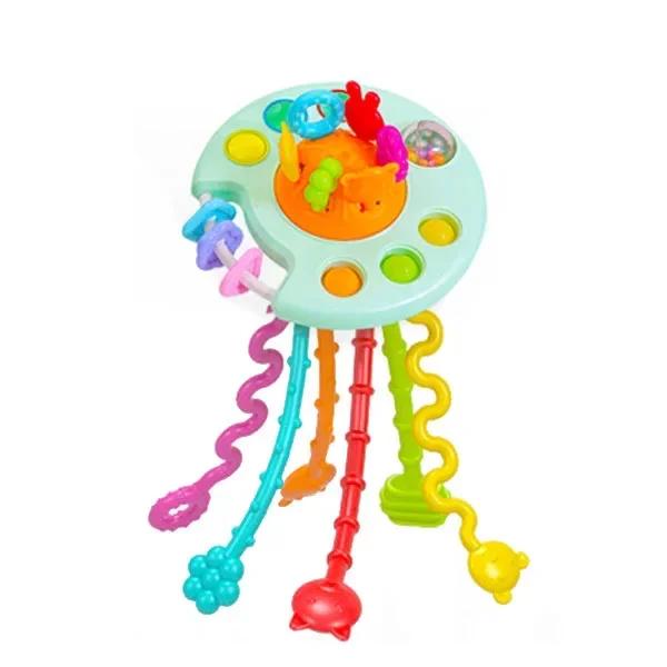Baby Montessori Sensory Development Educational Toys Pull String Finger Grasp Training Early Learning Toy Teething Bpa Free 1-3Y