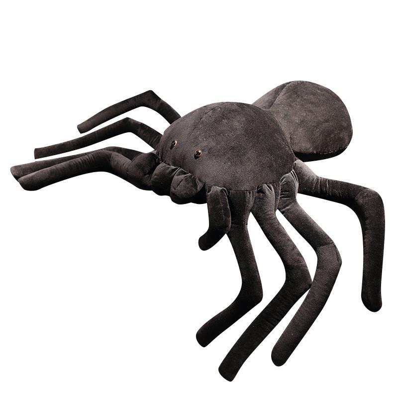 Black Plush Spider Toy Insect Stuffed Doll Bedroom Decoration Kids Cute Gift