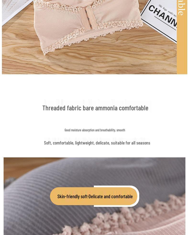 Elegant Lace Anti-Exposure One-Shoulder Strapless Women's Bandeau Top