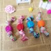 Durable Rope Dog Toy with Chew Resistant Ball for Interactive Play and Dental Health Maintenance Suitable for Small to Medium Pets