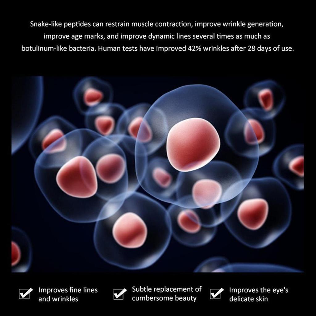 Polypeptidový oční krém s hadím jedem Bělící Odstranění tmavých kruhů Zesvětlení váčků pod očima Sérum proti vráskám Rozjasňující Hydratační Oční