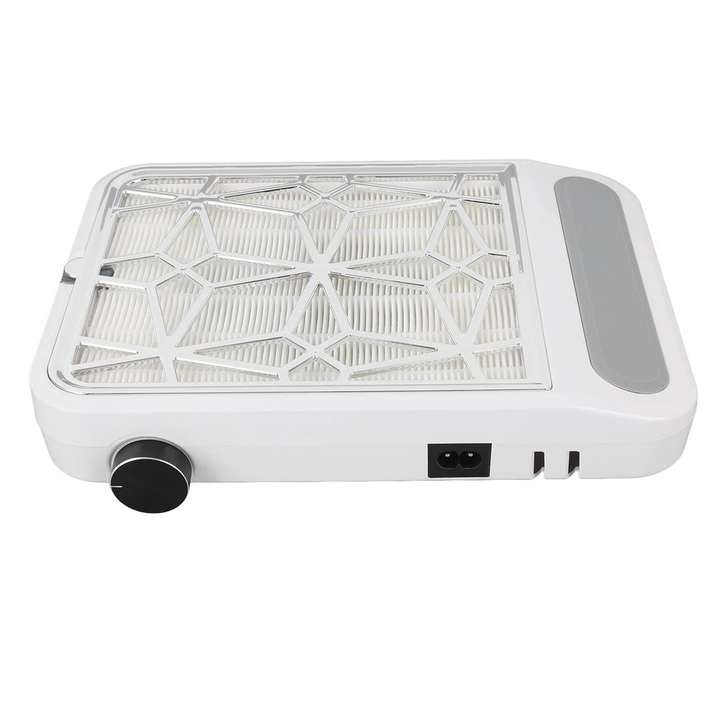 Nail Dust Collector with Reusable Filter Hand Rest Adjustable Power Suction Manicure Tool Vacuum Fan