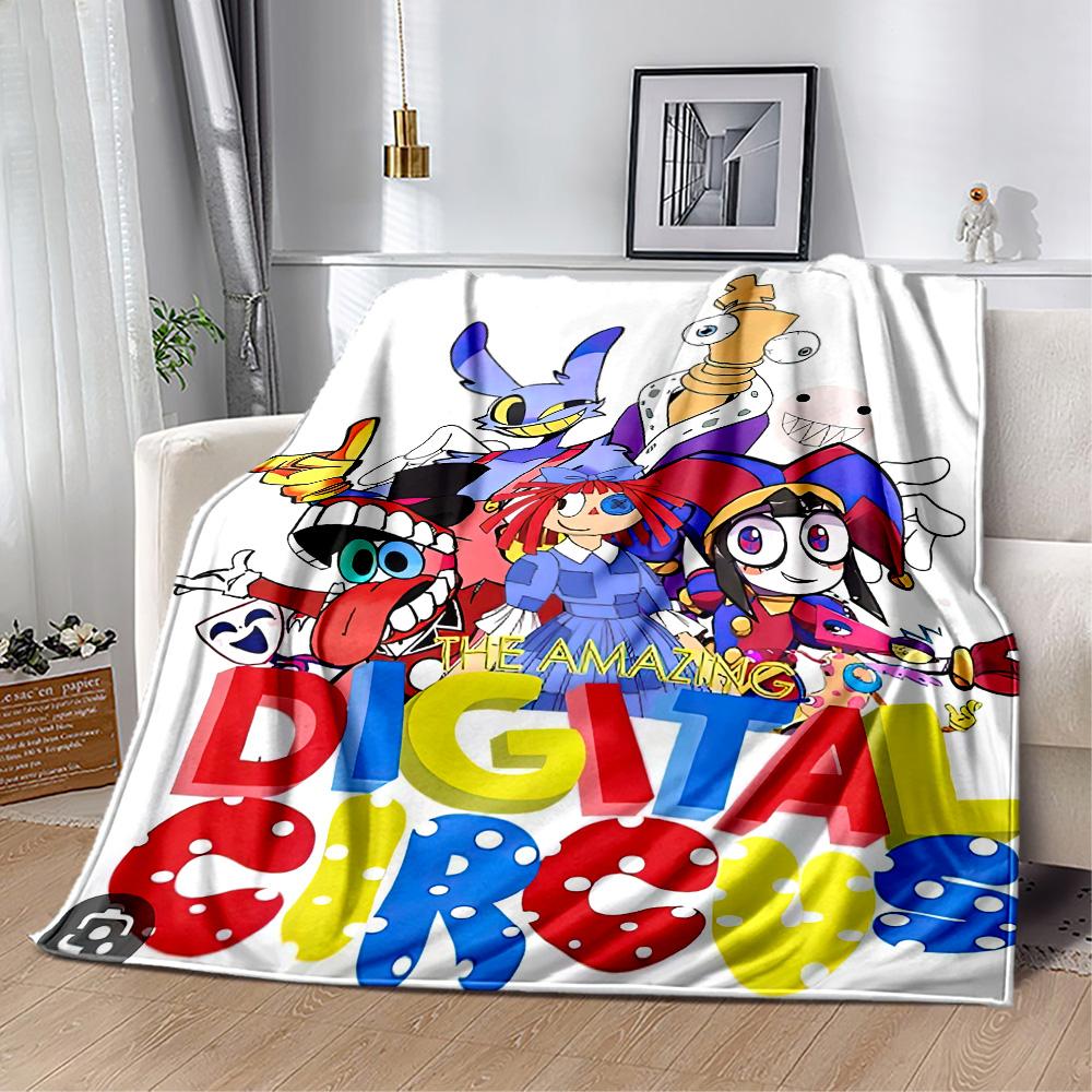 Digital Circus Blanket Durable Comfort Great for Seaside Couch Livingroom for All Seasons Modern Ideal Gift for Friends Family Couples Picnic