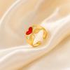 Holding Heat Hands Open Women Adjustable Ring for Enamel
