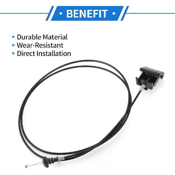 Hood Release Cable No.BP4K56720 Hood Latch Cable for Mazda 3 2004-2009 1 Pcs