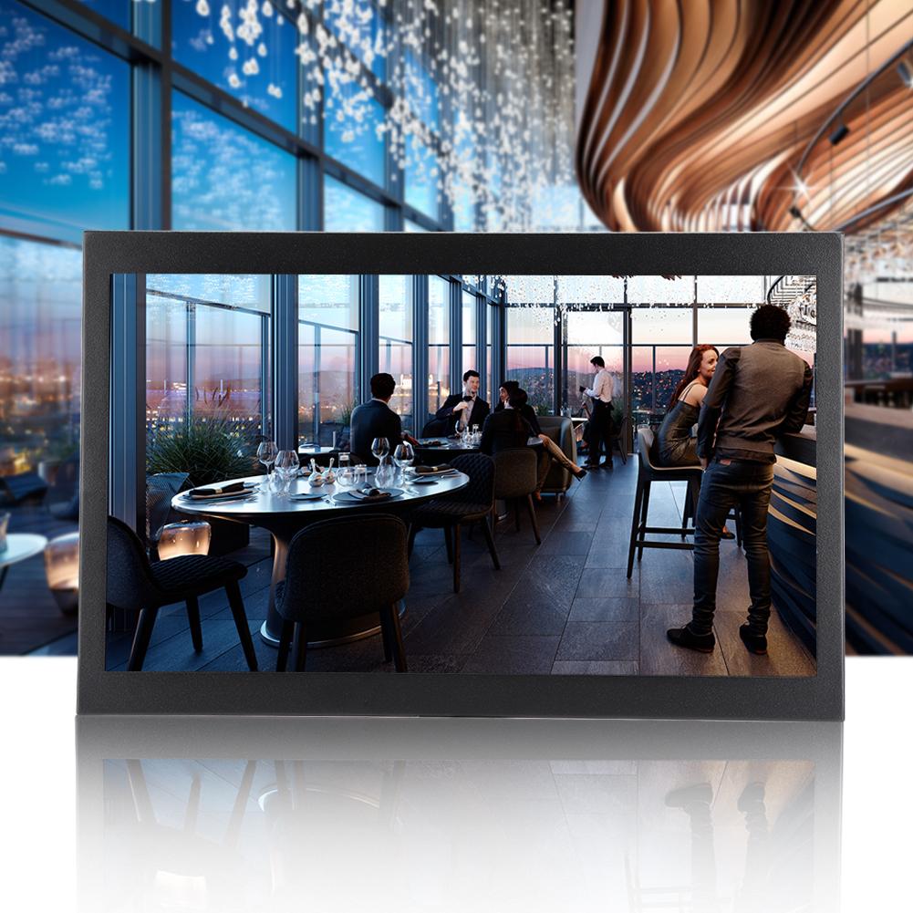 15.6in Multi Point Capacitive Touch Screen 1920x1080 All Metal Industrial Monitor for HDMI  VGA