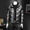 Winter thickened cotton clothes men's trend fashion stand-up collar glossy warm jacket