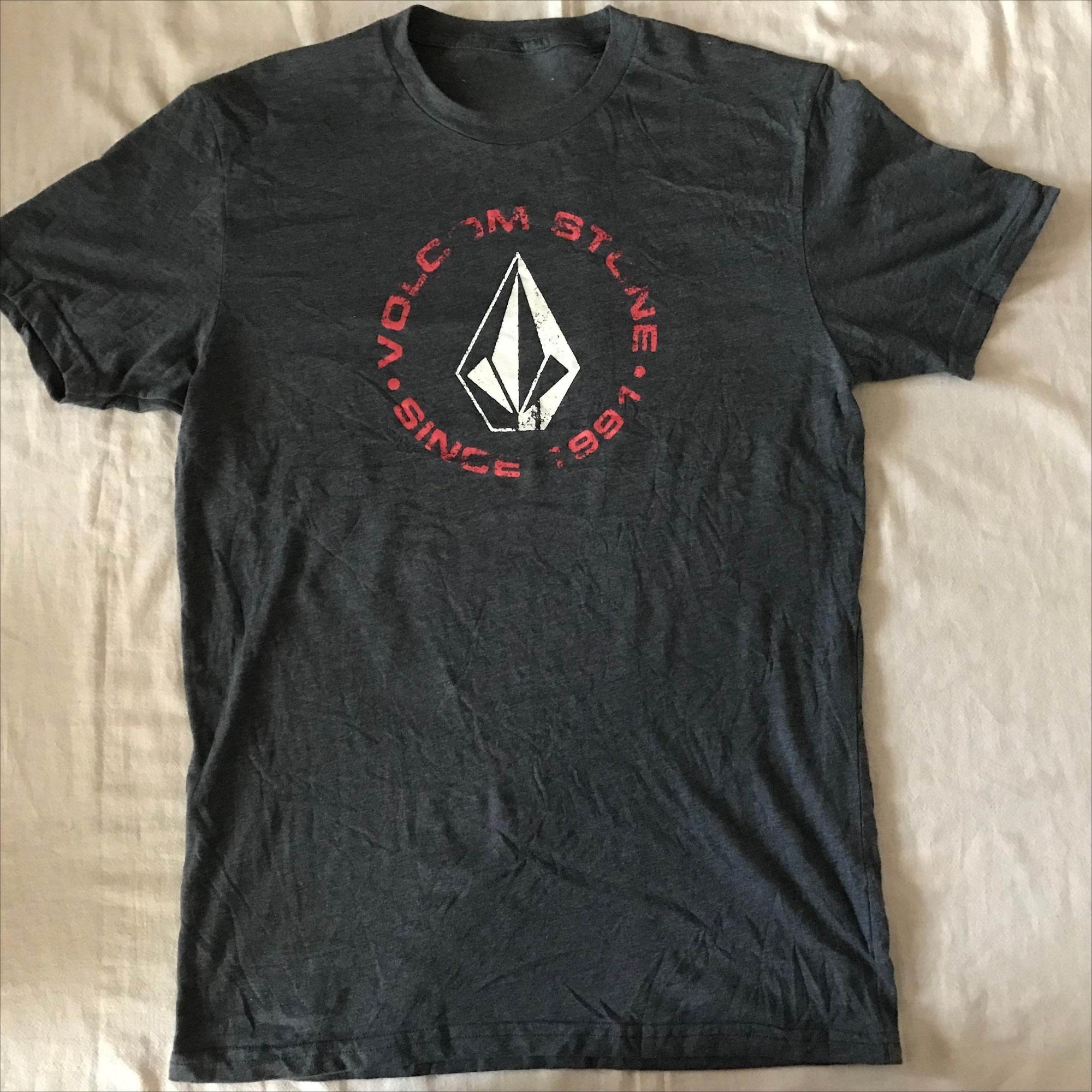 

ZX Футболка Тренд Volcom Графический Принт Футболки Мужские Женские Плюс Повседневная С коротким рукавом Круглый вырез Хлопковая Футболка Мода Улица Всесезонный Топ 3XL