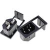 Oiyagai 5-Pack IEC320 C14 Power Inlet Module with Rocker Switch, 250V 10A Male Socket Plug, DPST Panel Mount Connector for DIY Power Supply Repair