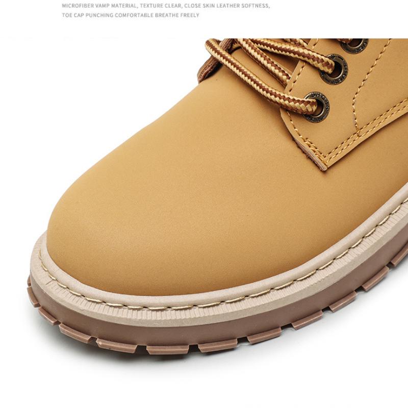 Nuevas botas para hombre, zapatillas de deporte antideslizantes para exteriores para hombre, zapatos casuales de cuero a la moda para hombre, zapatos de seguridad para el trabajo, cómodos, casuales para hombres