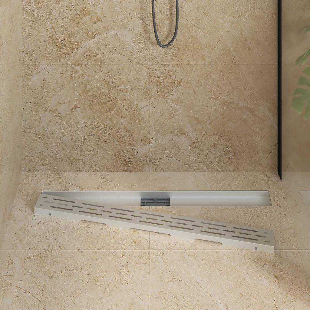 Linear Drain Shower Drain Silver 90 cm Stainless Steel 304