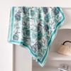 Women Fashion New Spring Flower 70cm Small Square Scarf Simulated Silk Scarves Spring/Summer Printed Flower Neck Scarf