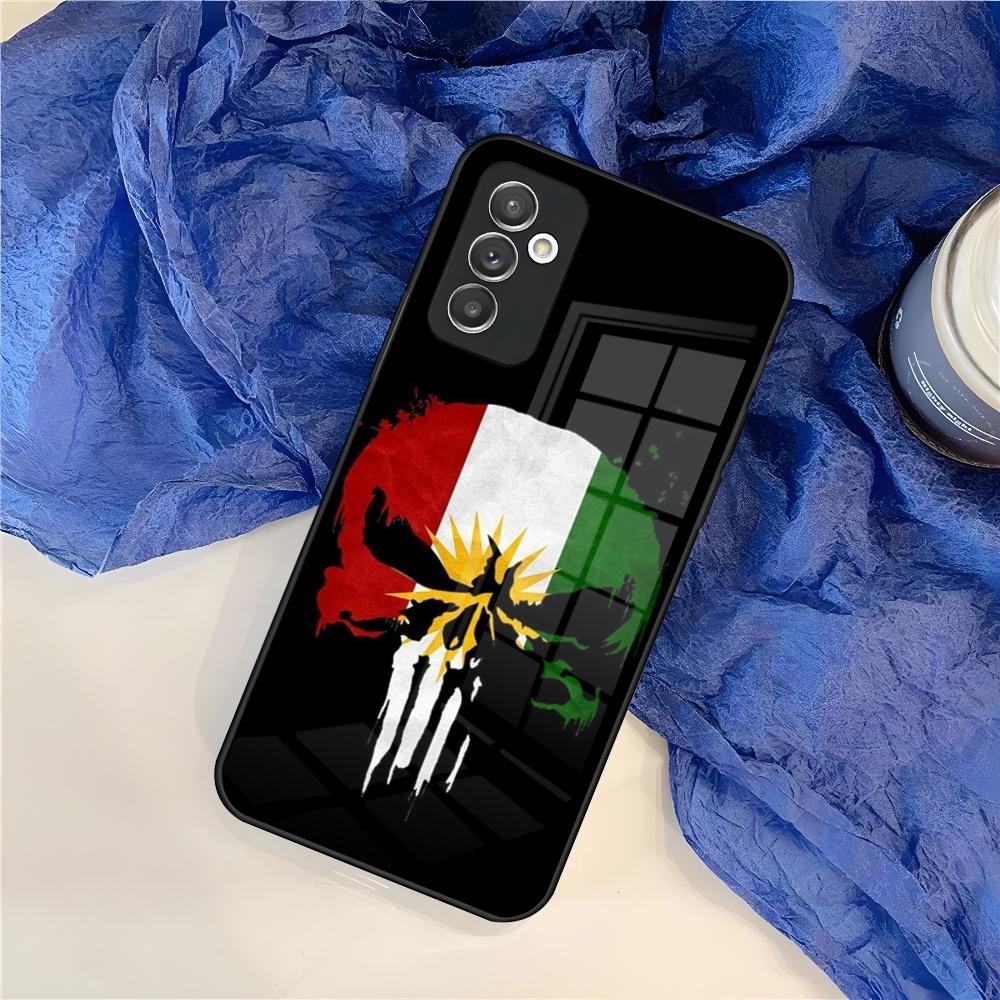Kurdistan Flagge Handyhülle für Samsung S25 S24 S30 S21 S23 S20 S22 Fe S10 E S9 Note 20 Pro Ultra Plus Glas Hülle