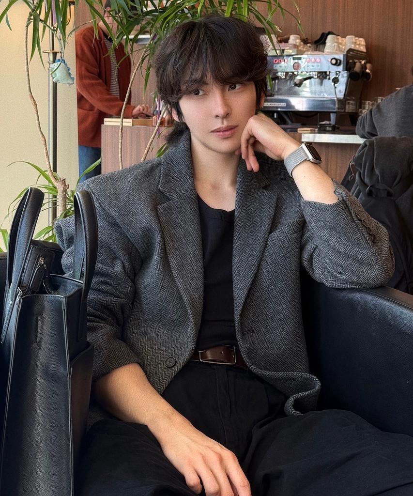 Mindbridge [On] Herringbone Oversized Jacket - 2 Colors
