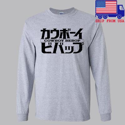 Cowboy Bebop Cartoon Anime Grey Size S2XL Unisex T-Shirt