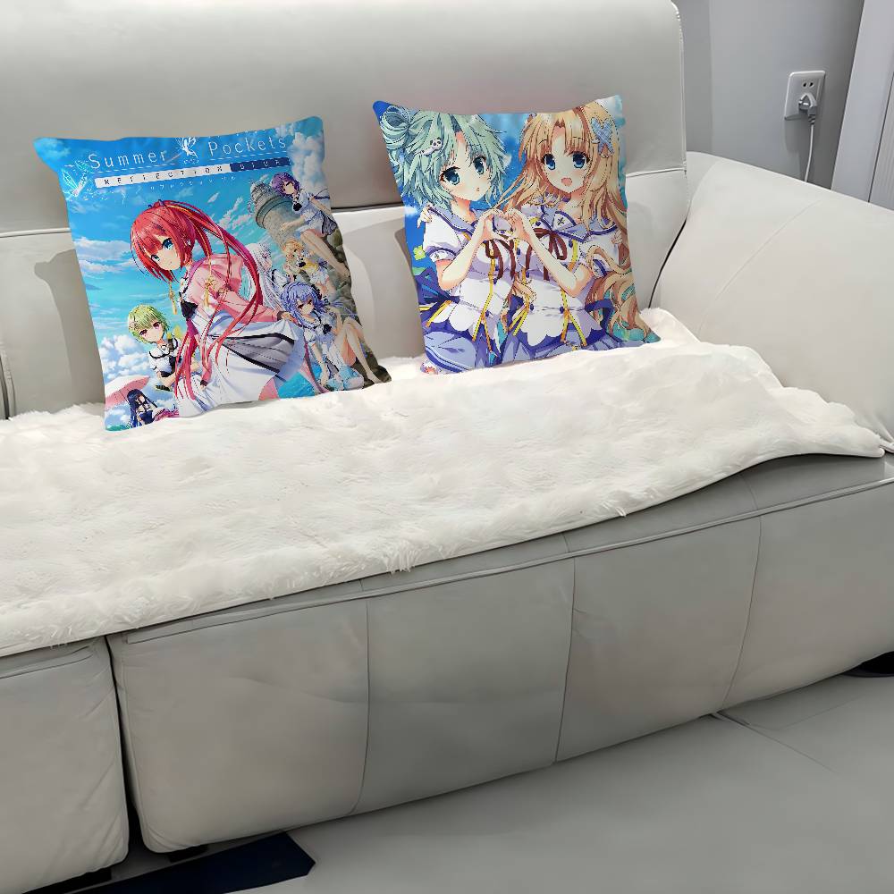 Anime S-Summer Pockets Personalized Pillow Cover Kids Bedroom Wild Party Decor Pillowcase Kid Birthday Shower Gift