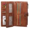 New women's long wallet retro three-fold mobile phone bag