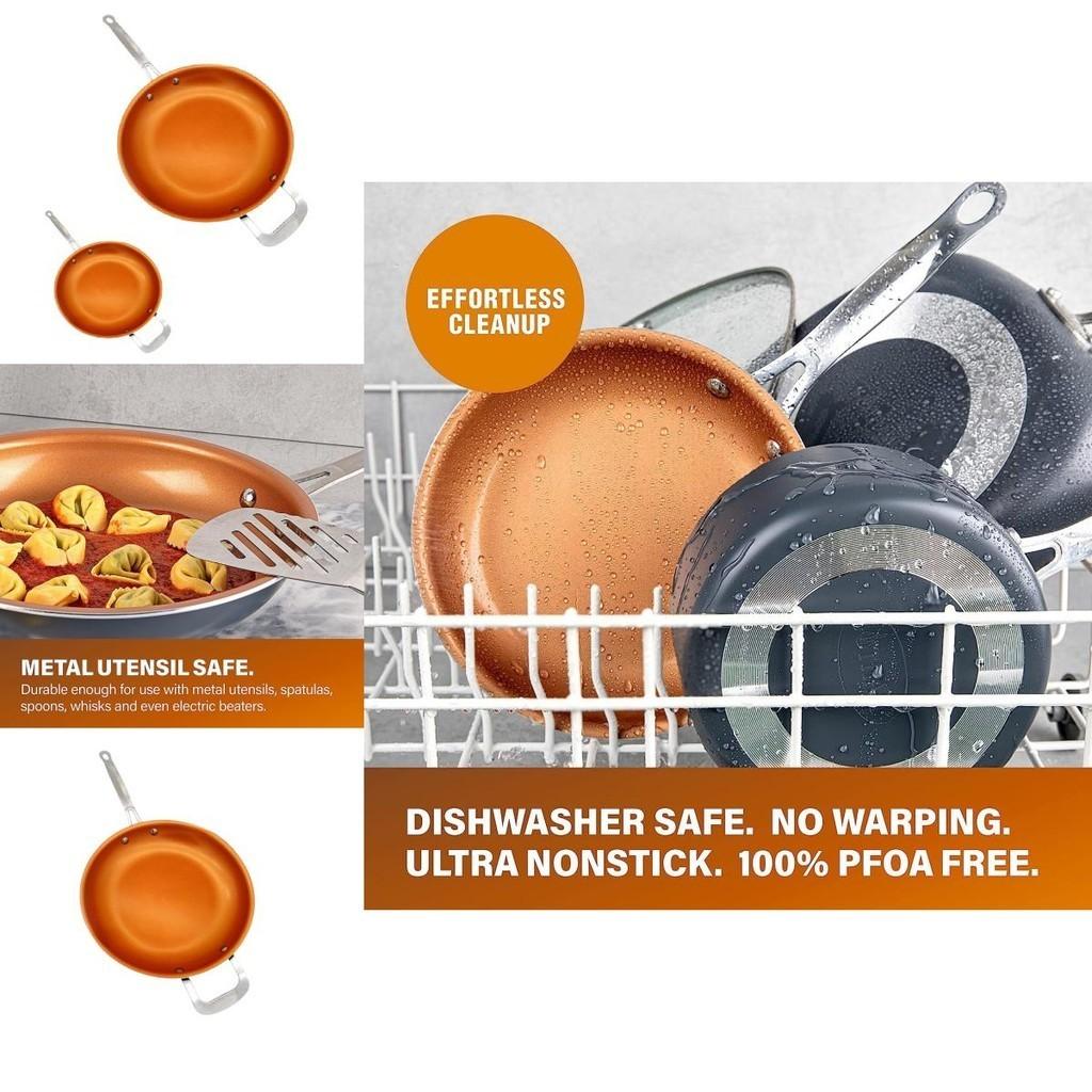 Durable Copper Non-stick Pan With Multi-size Options