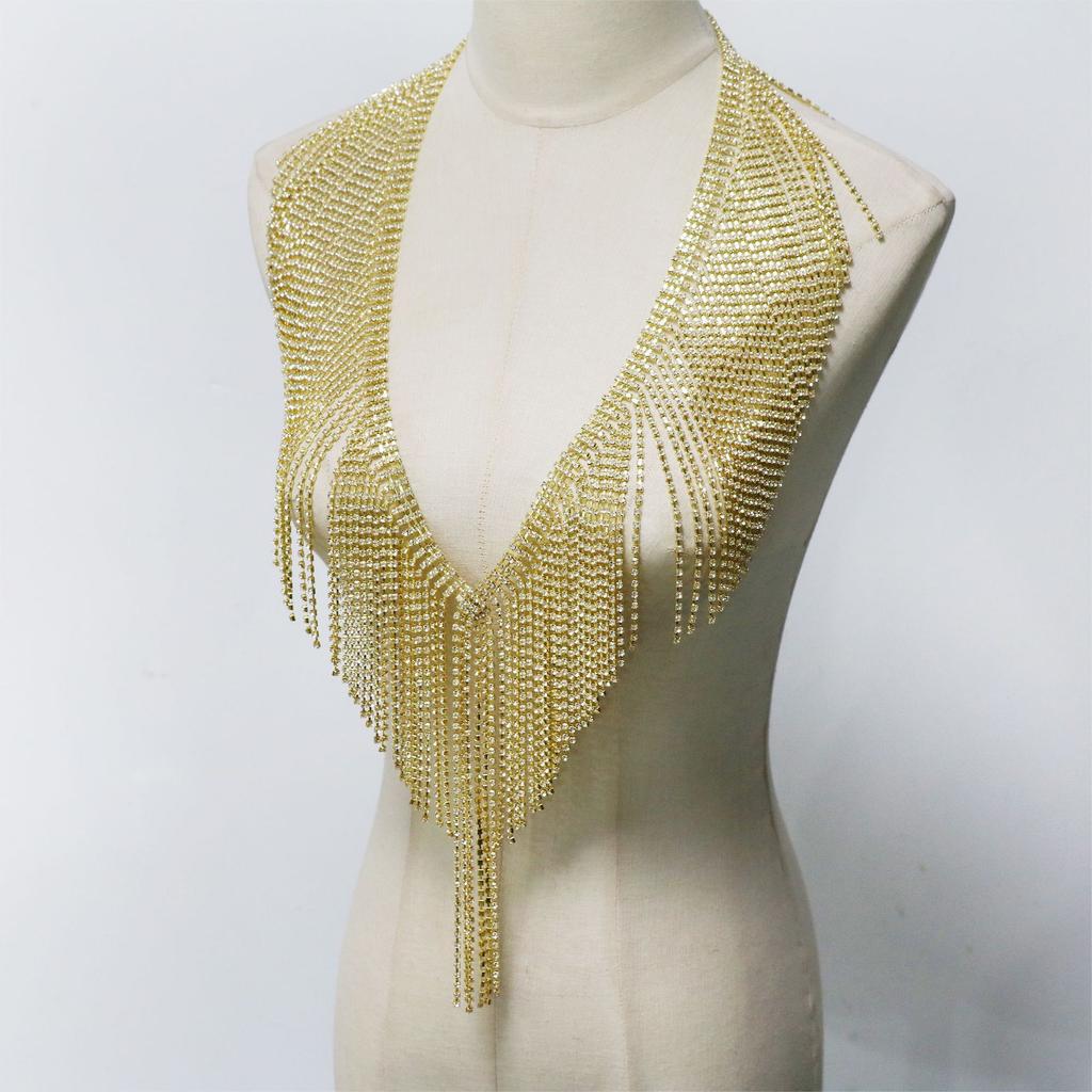 European And American Jewelry, Fashionable Fringed Rhinestone Breast Chain, Sexy Simple Chain Breast Chain Jewelry